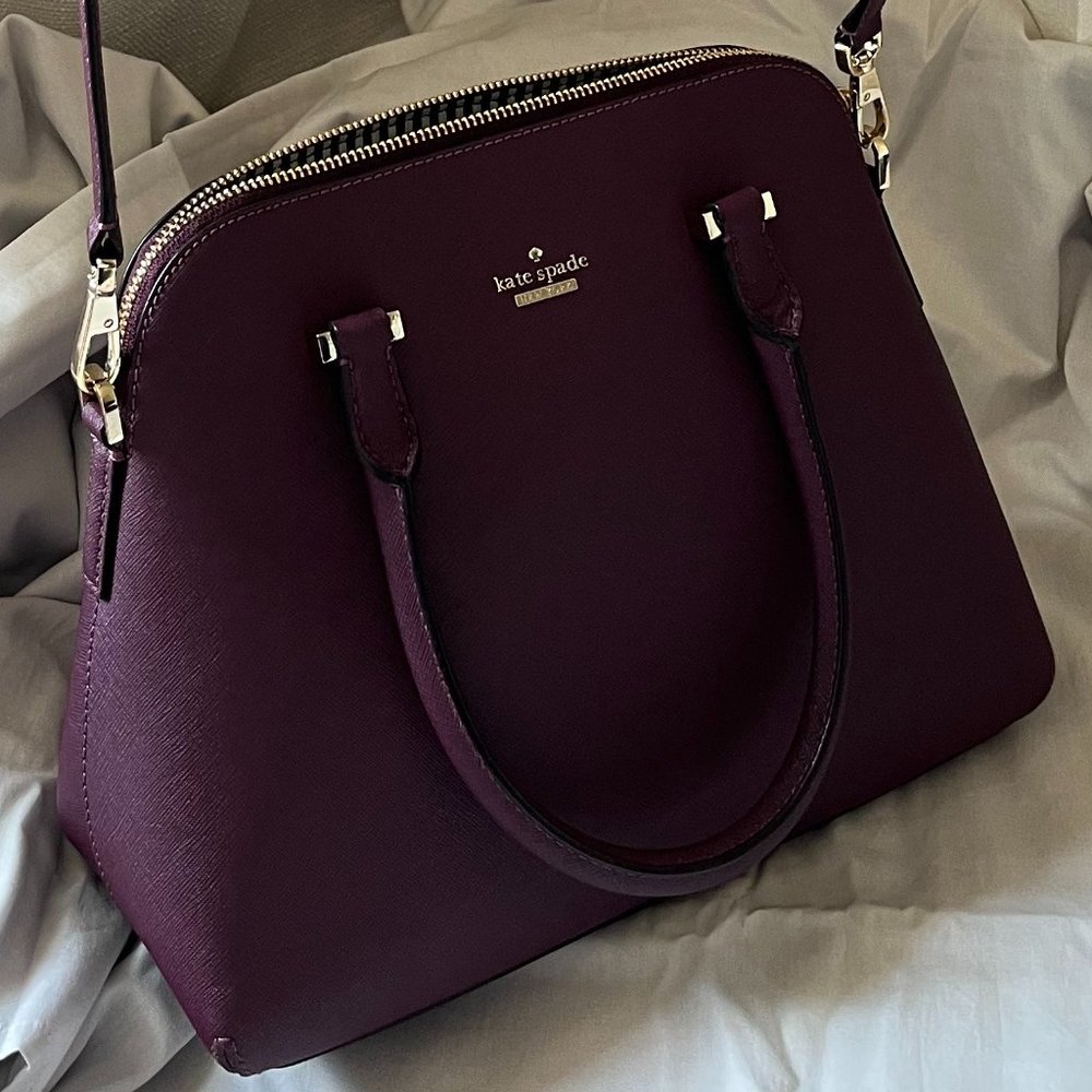 Kate Spade Maroon Patterson Drive Small Dome Satchel